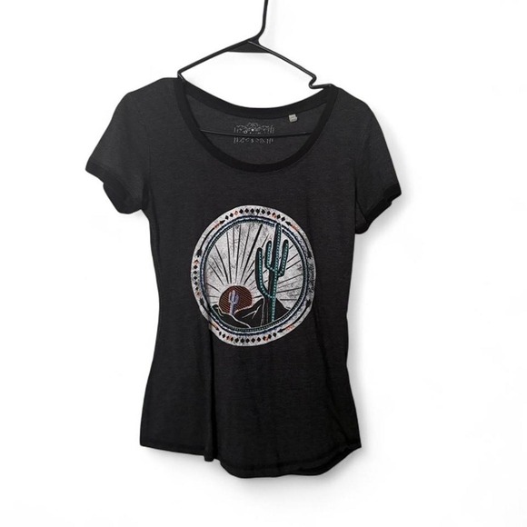 Tops - Panhandle Slim Women's S Cactus Graphic T Shirt Western Desert Embroidered